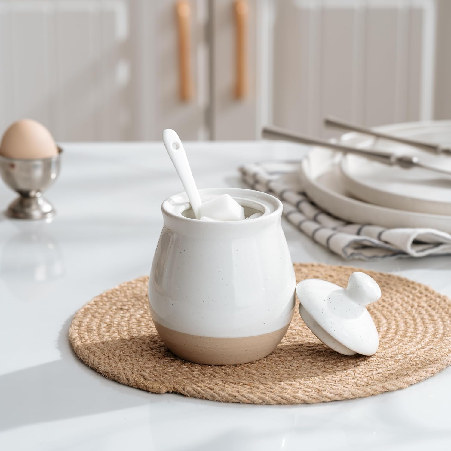 10 oz Ceramic Sugar Jar/Garnish/Dispenser